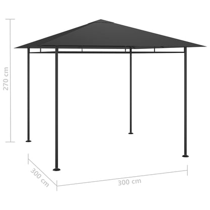 Prieel 180 g/m² 3x3x2,7 m antracietkleurig