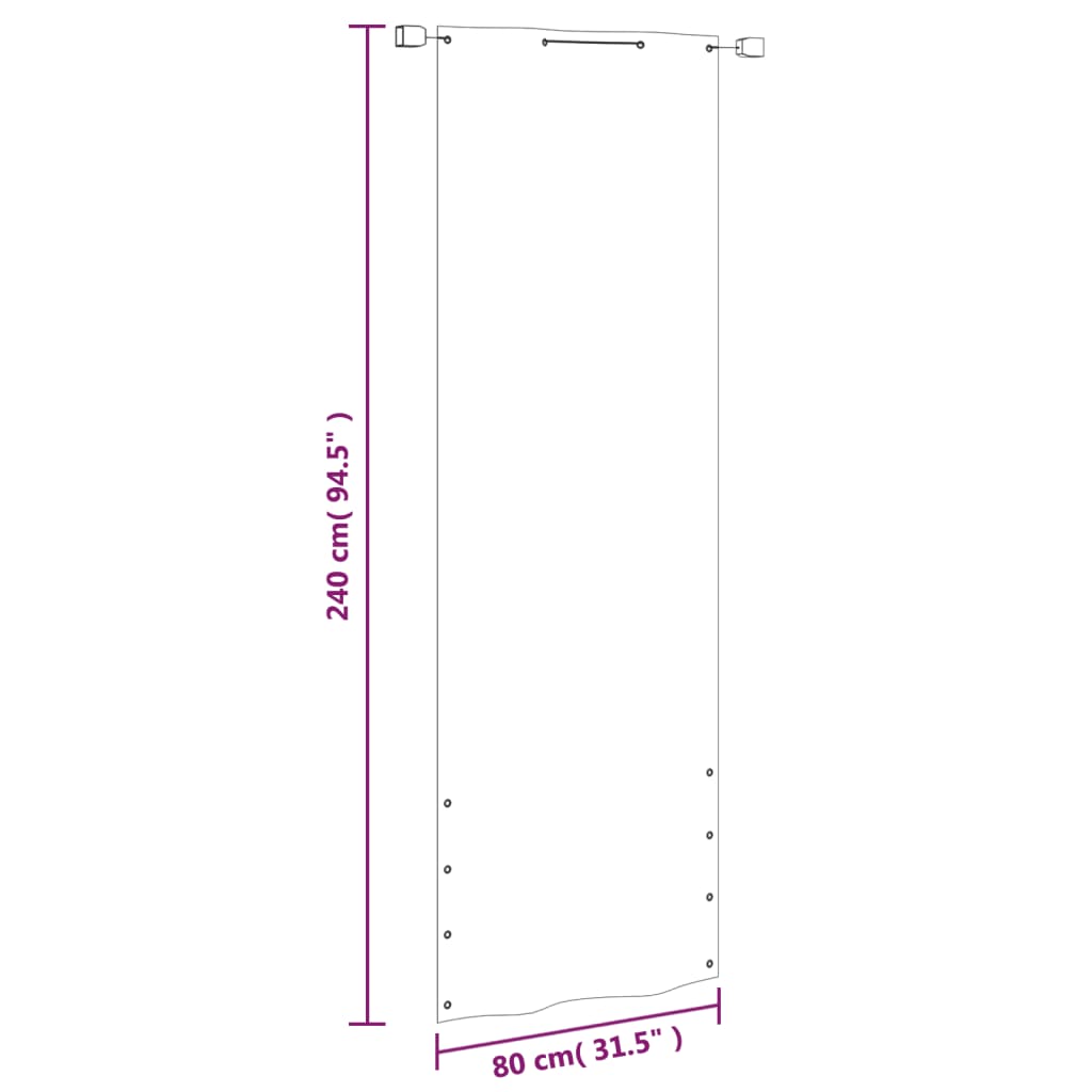 Balkonscherm 80x240 cm oxford stof lichtgroen