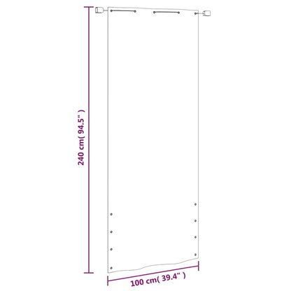 Balkonscherm 100x240 cm oxford stof lichtgroen