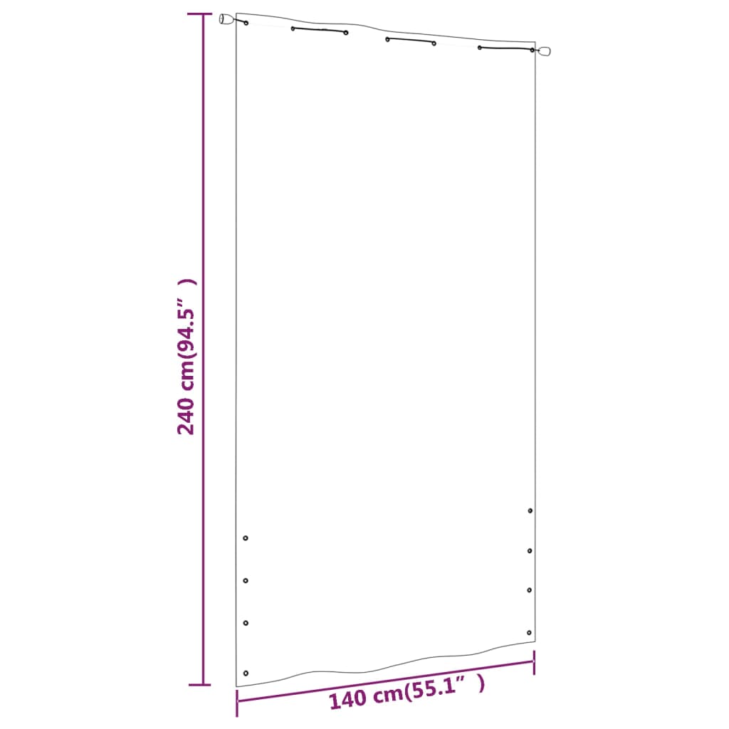 Balkonscherm 140x240 cm oxford stof blauw