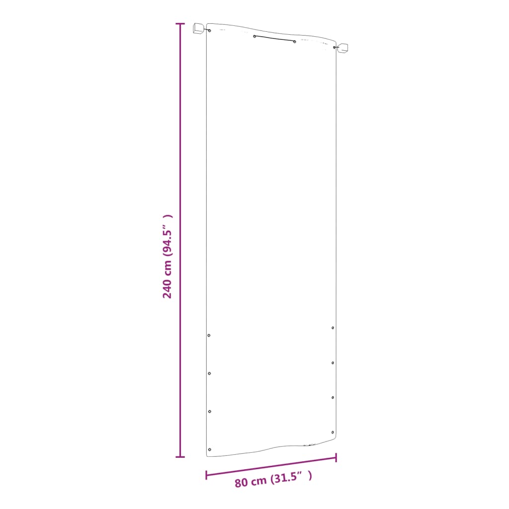 Balkonscherm 80x240 cm oxford stof rood