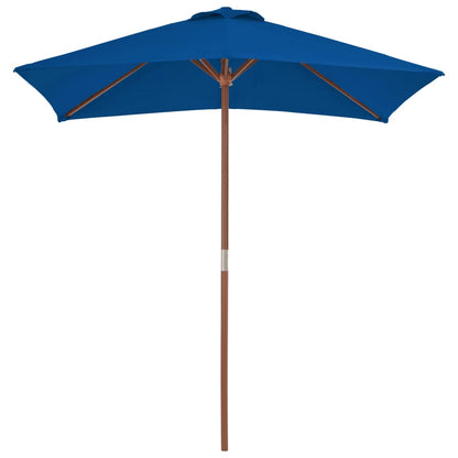 Parasol met houten paal 150x200 cm blauw