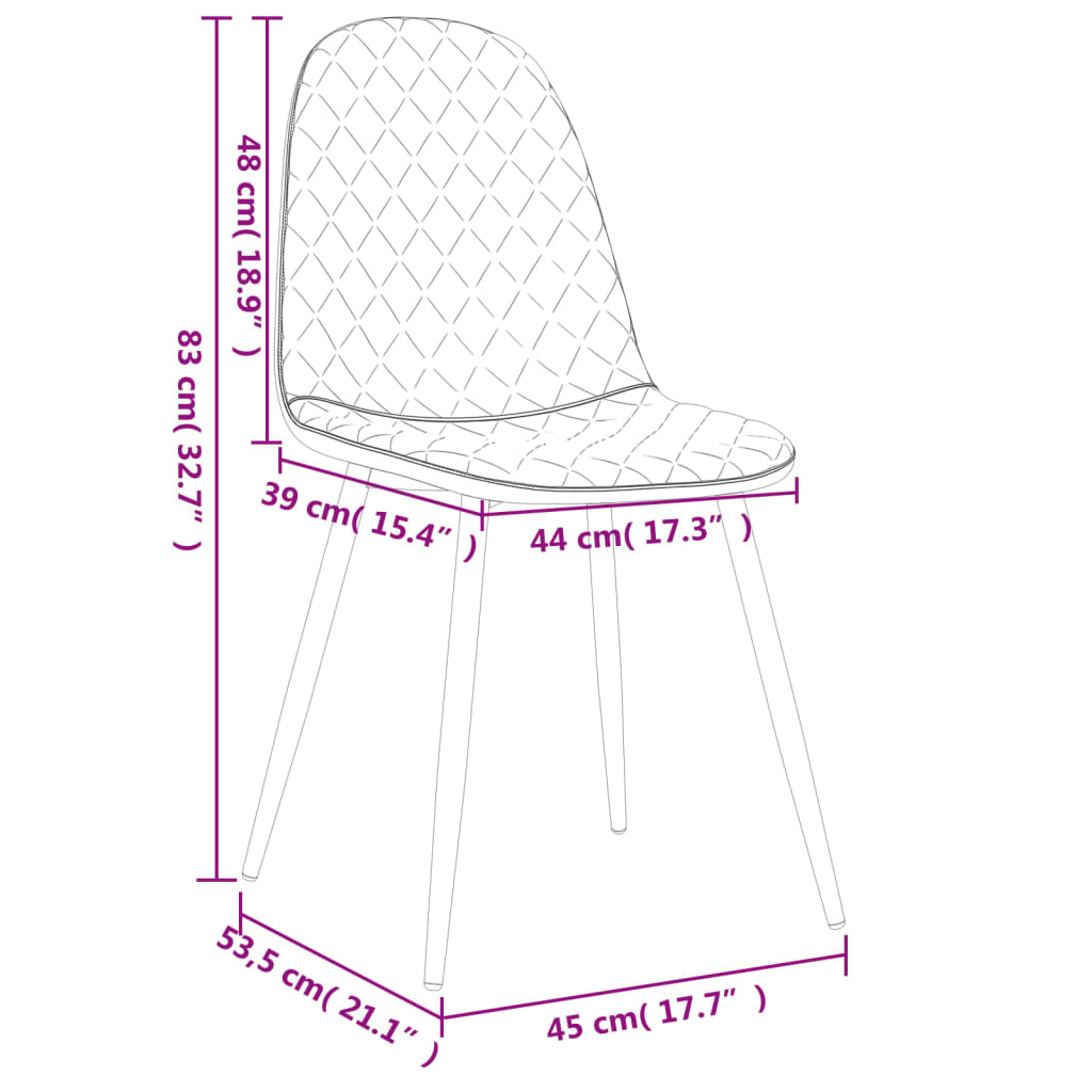 Eetkamerstoelen 4 st fluweel donkergrijs