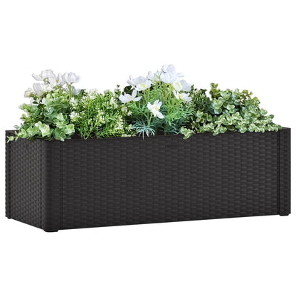 Plantenbak hoog zelfbewateringssysteem 100x43x33 cm antraciet