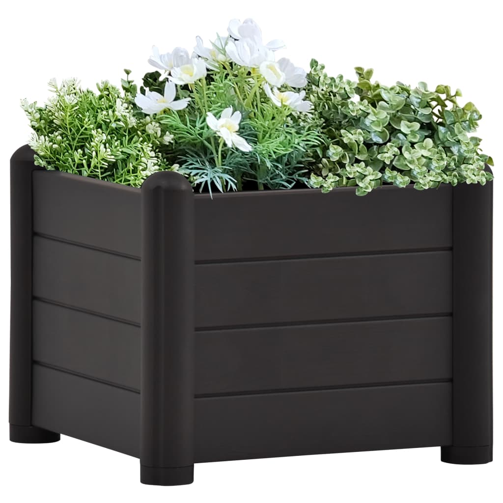 Plantenbak verhoogd 43x43x35 cm PP antraciet