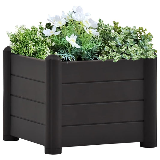 Plantenbak verhoogd 43x43x35 cm PP antraciet