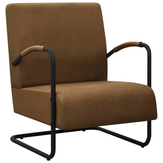 Fauteuil stof bruin