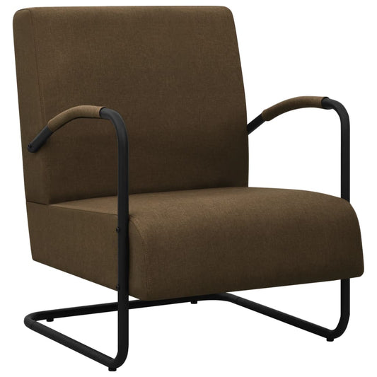 Fauteuil stof donkerbruin