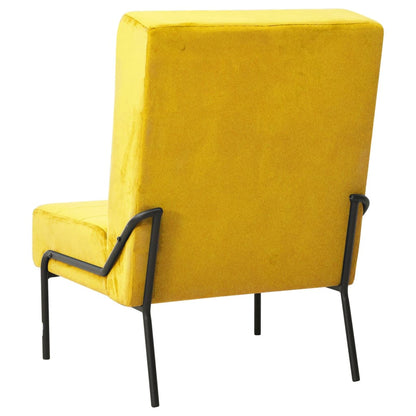 Relaxstoel 65x79x87 cm fluweel mosterdgeel
