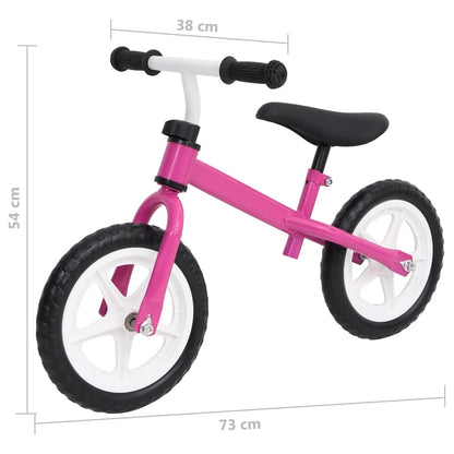 Loopfiets met 9,5 inch wielen roze