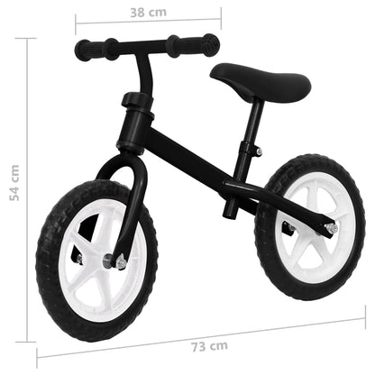 Loopfiets met 11 inch wielen zwart