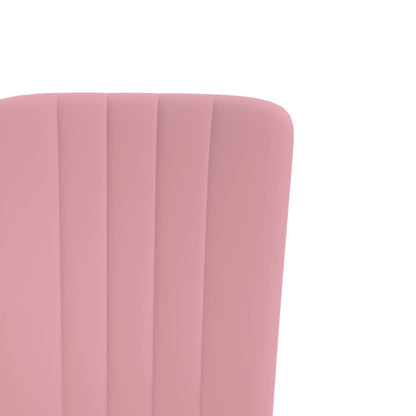 Eetkamerstoelen 4 st fluweel roze