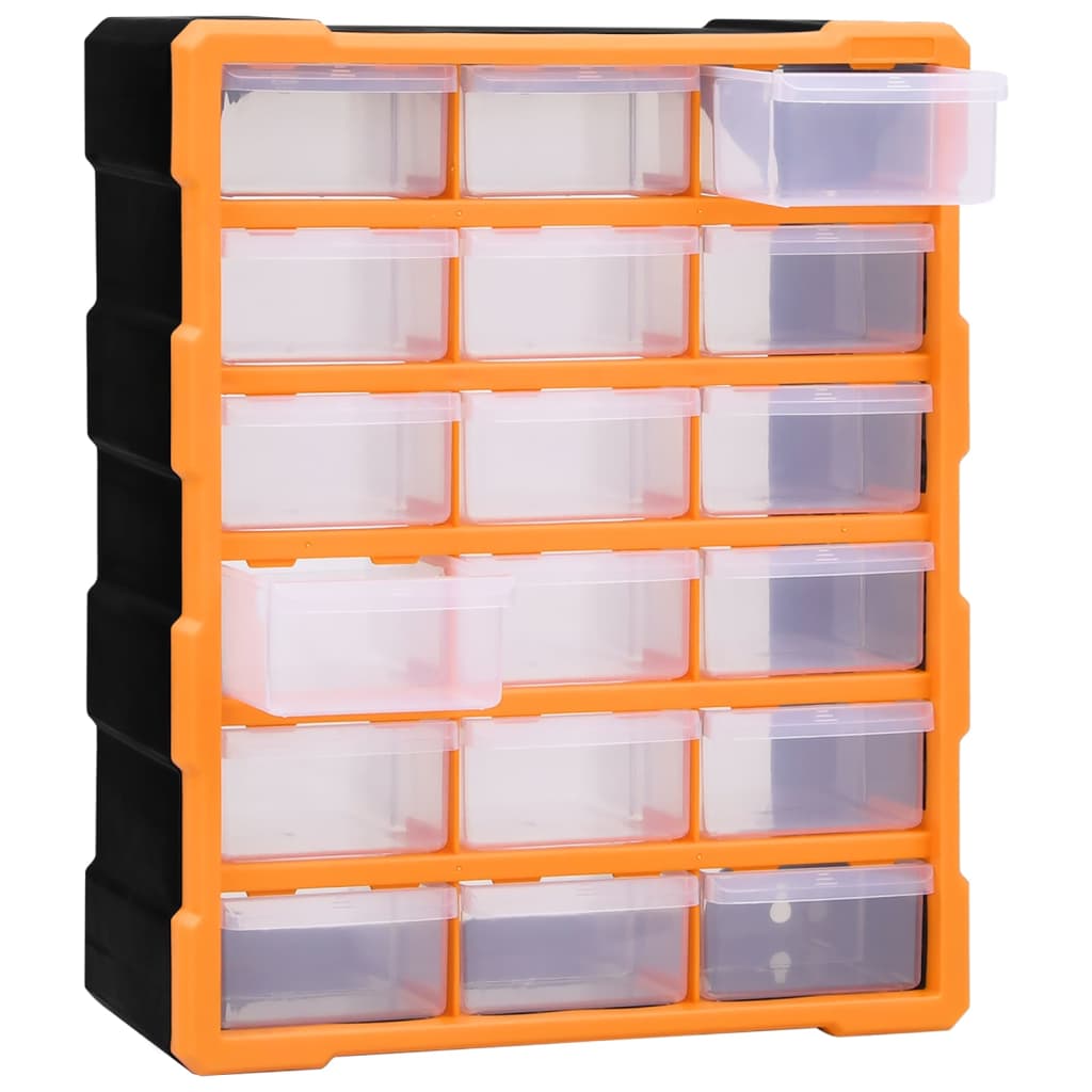 Organiser met 18 medium lades 38x16x47 cm