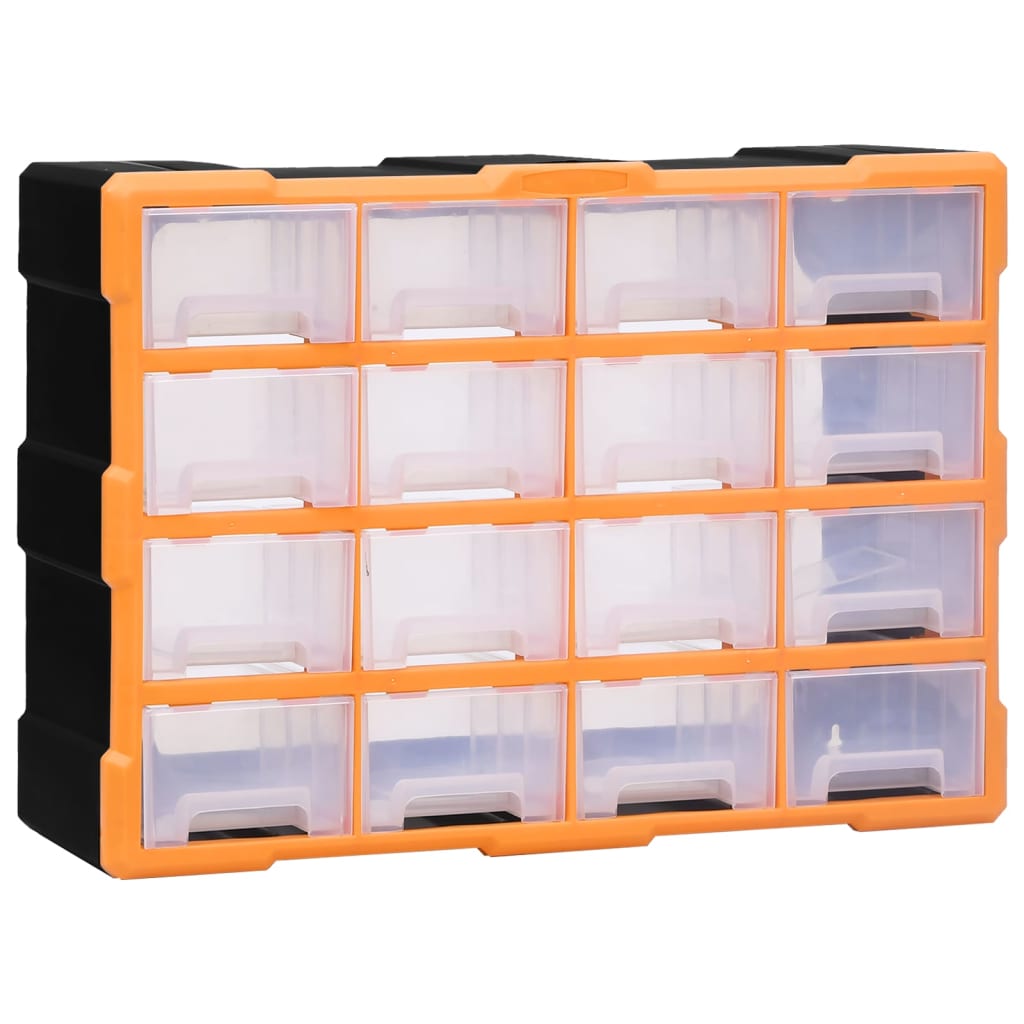 Organiser met 16 medium lades 52x16x37 cm