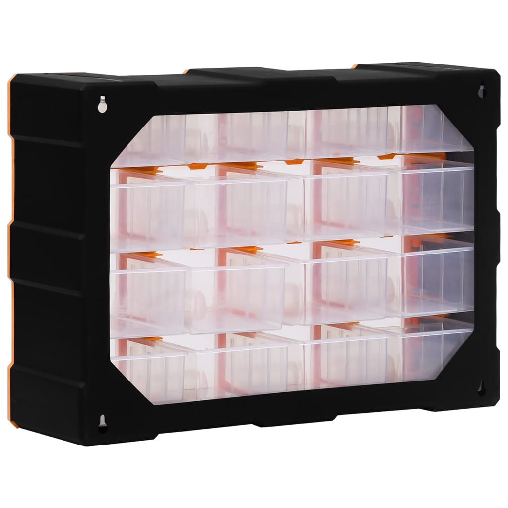 Organiser met 16 medium lades 52x16x37 cm