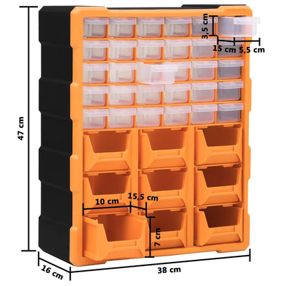 Organiser met 39 lades 38x16x47 cm