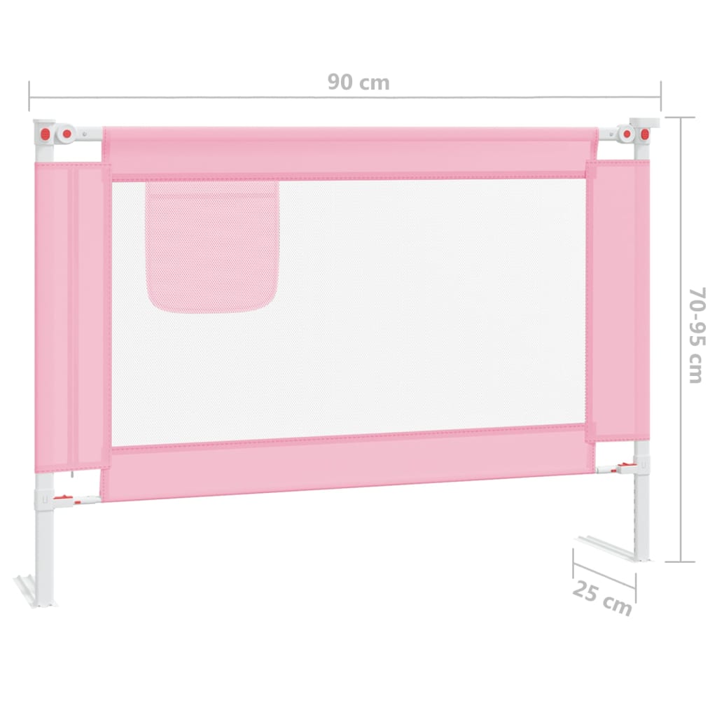 Bedhekje peuter 90x25 cm stof roze