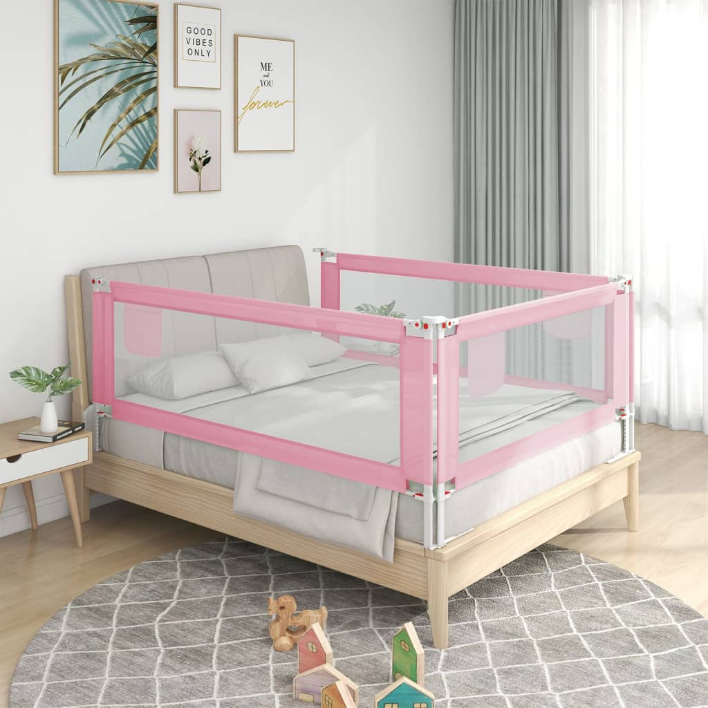 Bedhekje peuter 90x25 cm stof roze