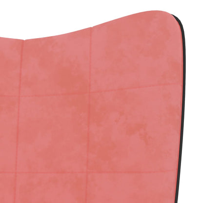 Relaxstoel fluweel en PVC roze