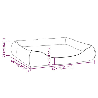 Hondenmand 80x68x23 cm kunstleer zwart en bruin