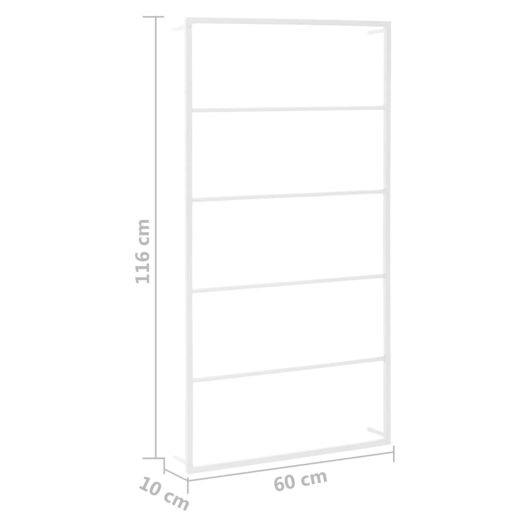 Handdoekenrek 60x10x116 cm staal wit