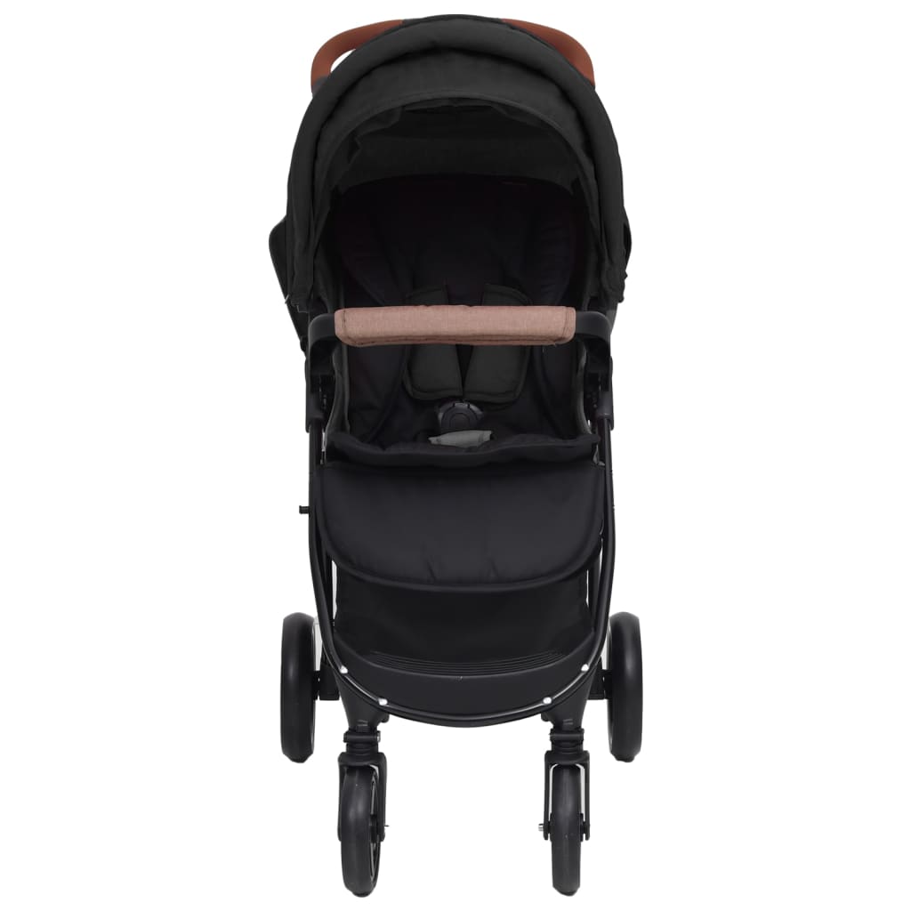 Kinderwagen 3-in-1 staal antracietkleurig