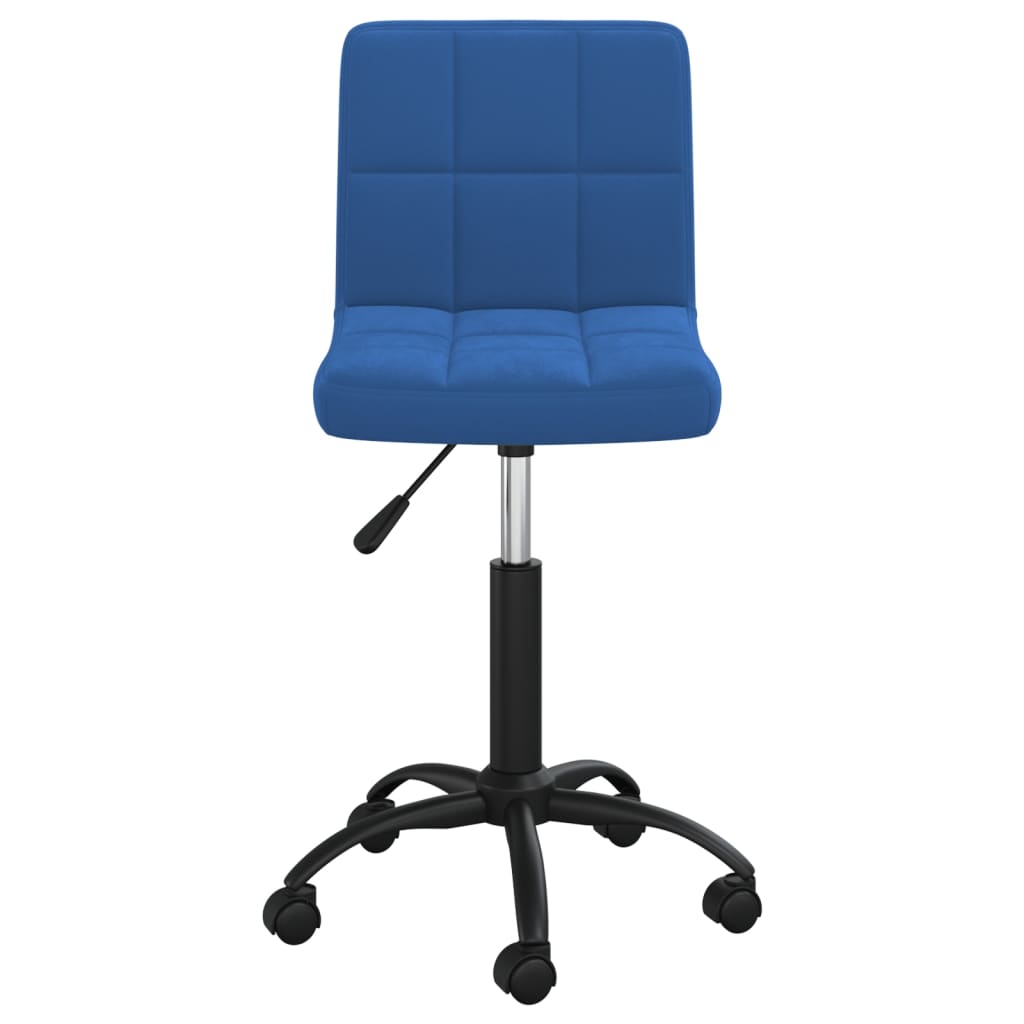 Eetkamerstoelen draaibaar 2 st fluweel blauw