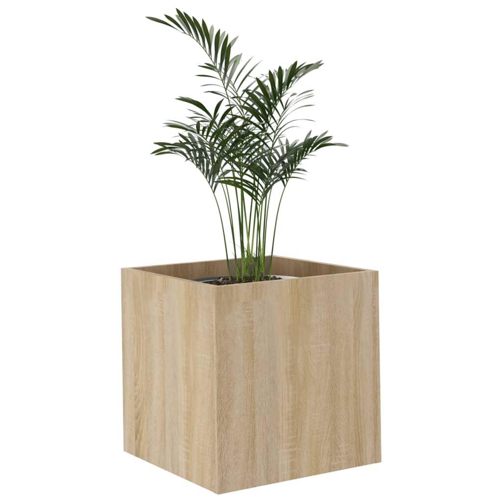 Plantenbak 40x40x40 cm bewerkt hout sonoma eiken