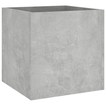 Plantenbak 40x40x40 cm bewerkt hout betongrijs