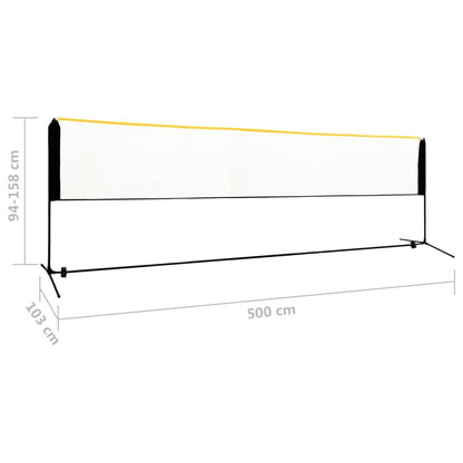 Badmintonnet verstelbaar 500x103x94-158 cm metaal