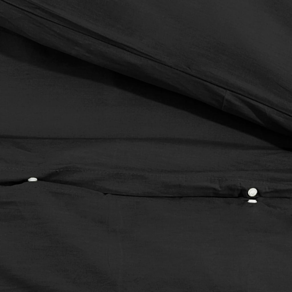 Dekbedovertrekset lichtgewicht 140x200 cm microvezel zwart