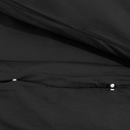 Dekbedovertrekset lichtgewicht 260x240 cm microvezel zwart