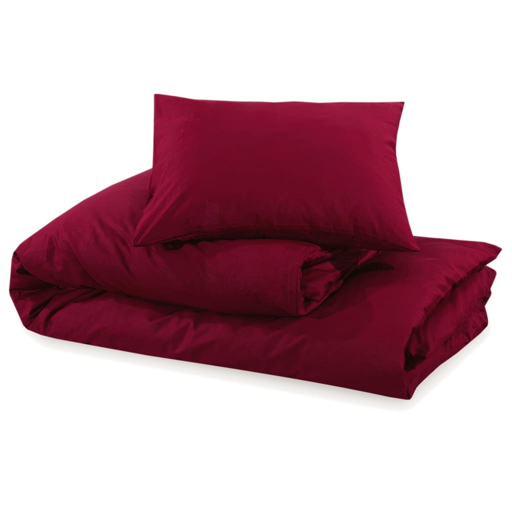 Dekbedovertrekset lichtgewicht 240x220 cm microvezel bordeaux