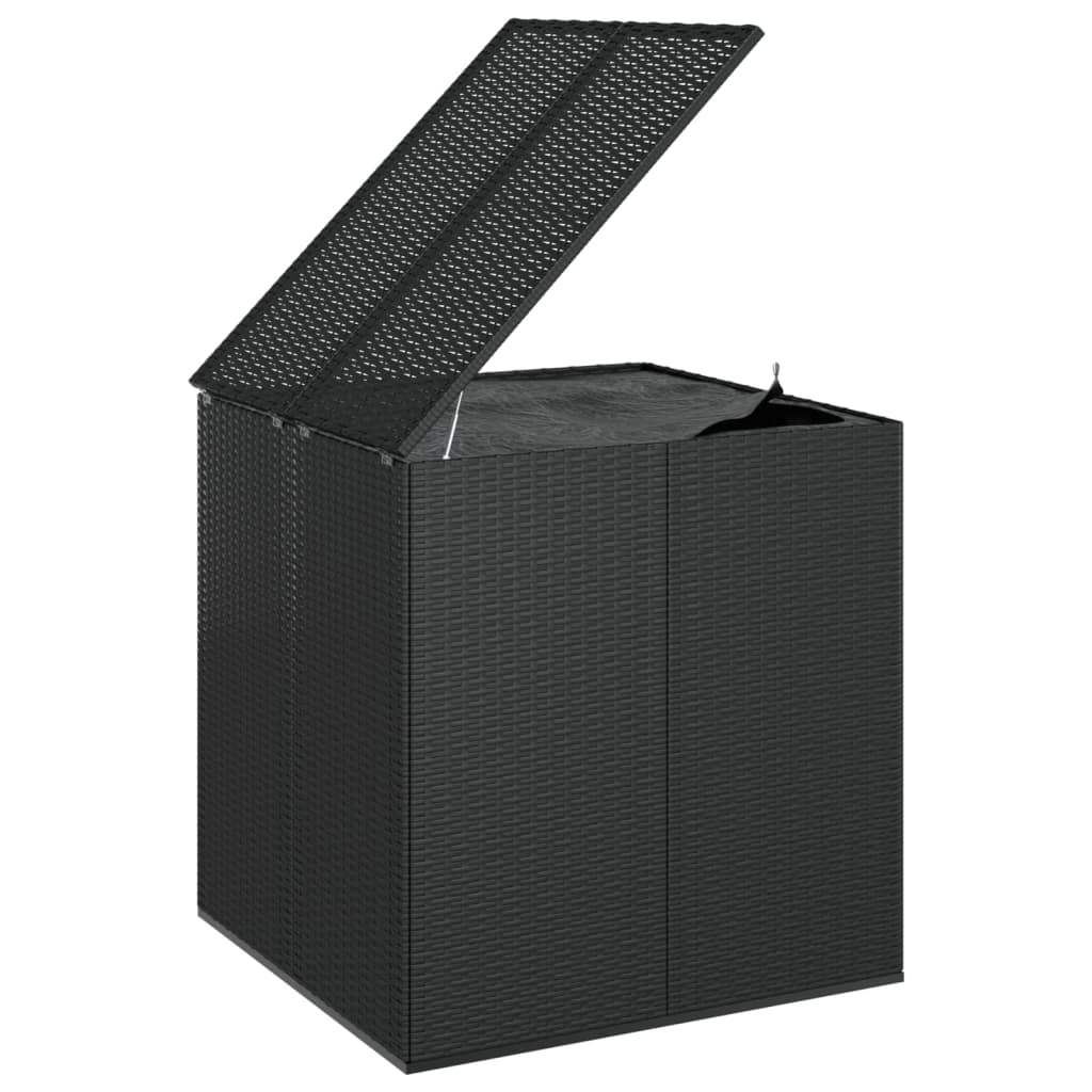 Tuinbox 100x97,5x104 cm polyetheen rattan zwart