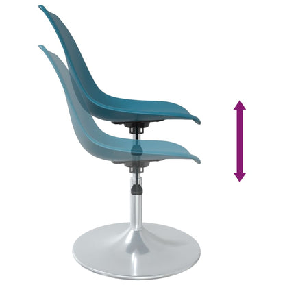 Eetkamerstoelen draaibaar 4 st PP turquoise