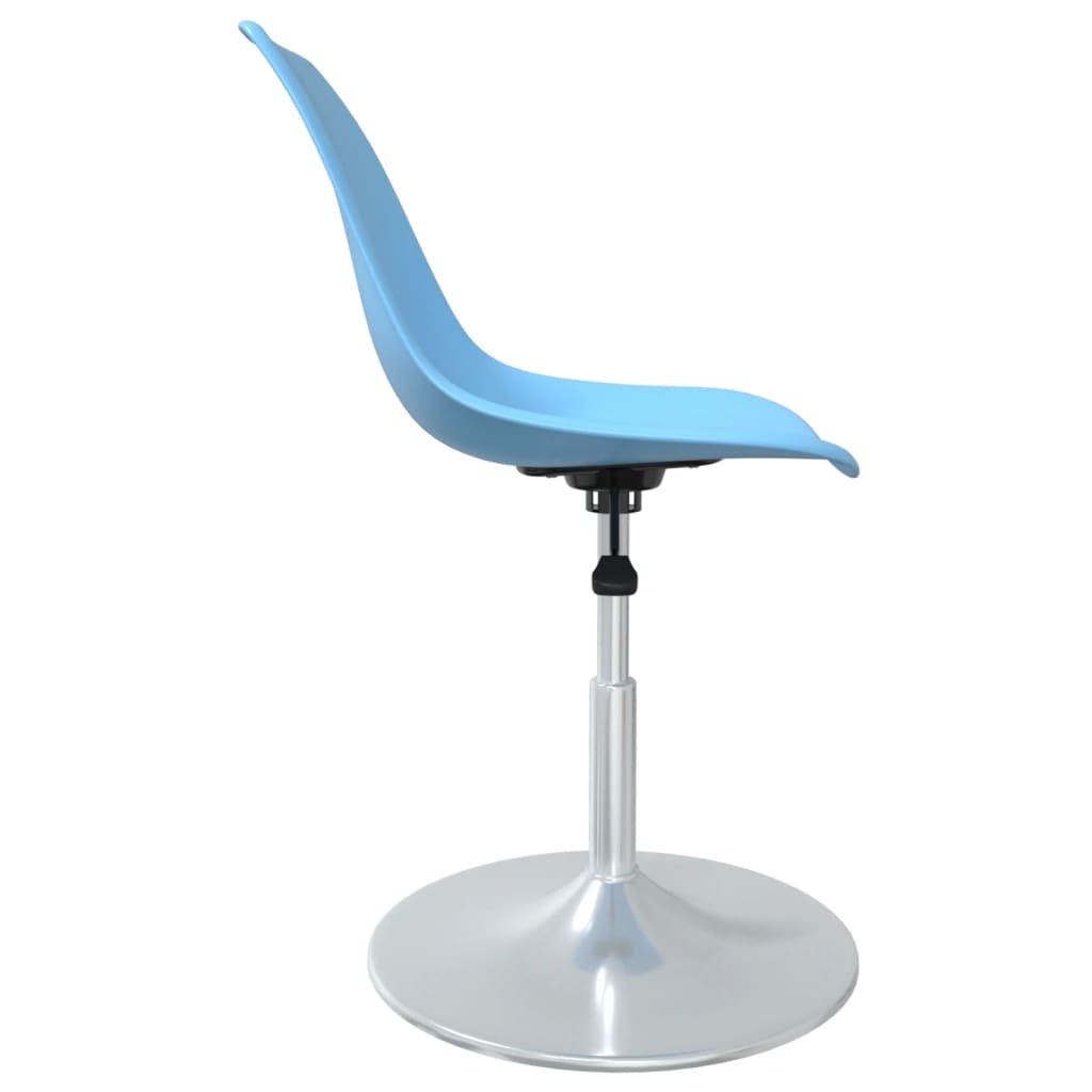 Eetkamerstoelen draaibaar 4 st PP blauw