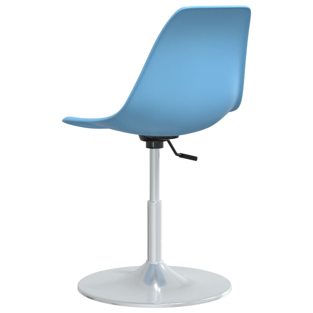 Eetkamerstoelen draaibaar 4 st PP blauw