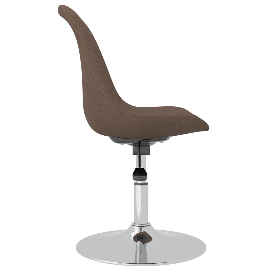 Eetkamerstoelen 4 st draaibaar stof taupe