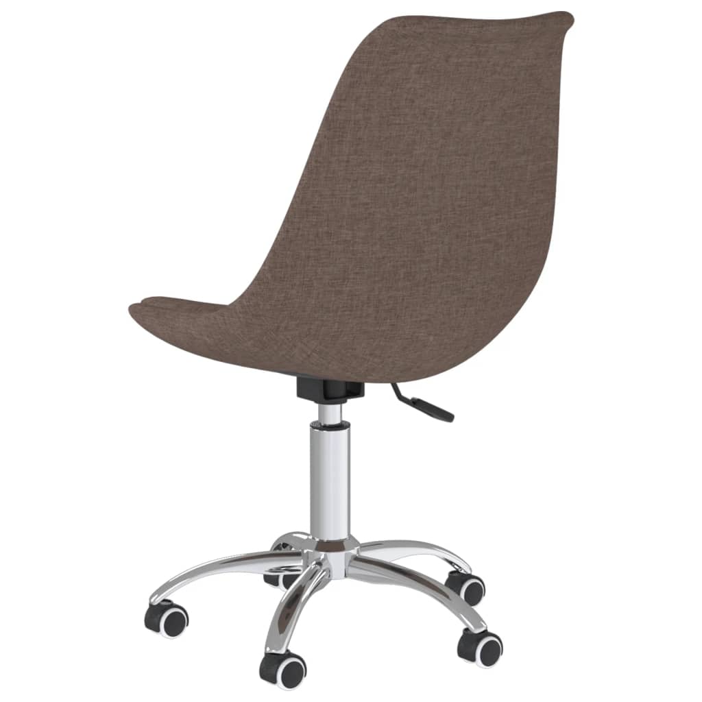 Eetkamerstoelen draaibaar 2 st stof taupe