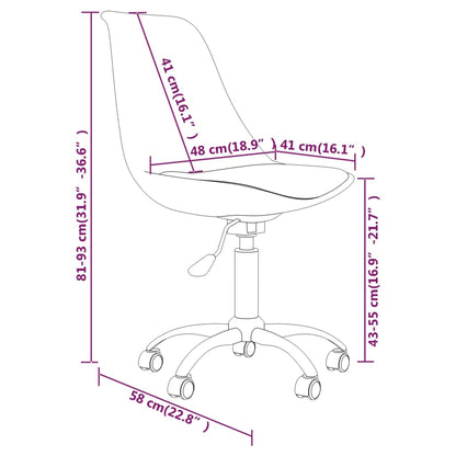 Eetkamerstoelen draaibaar 2 st stof taupe