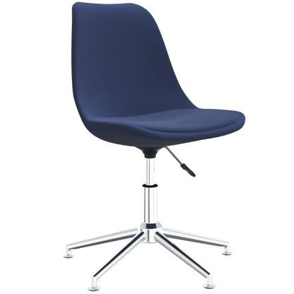 Eetkamerstoelen 2 st draaibaar stof blauw