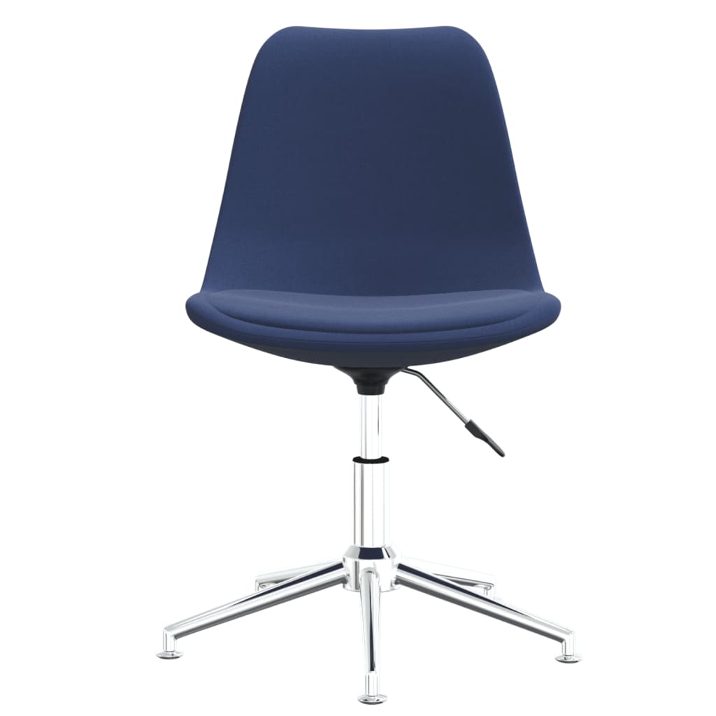 Eetkamerstoelen 2 st draaibaar stof blauw