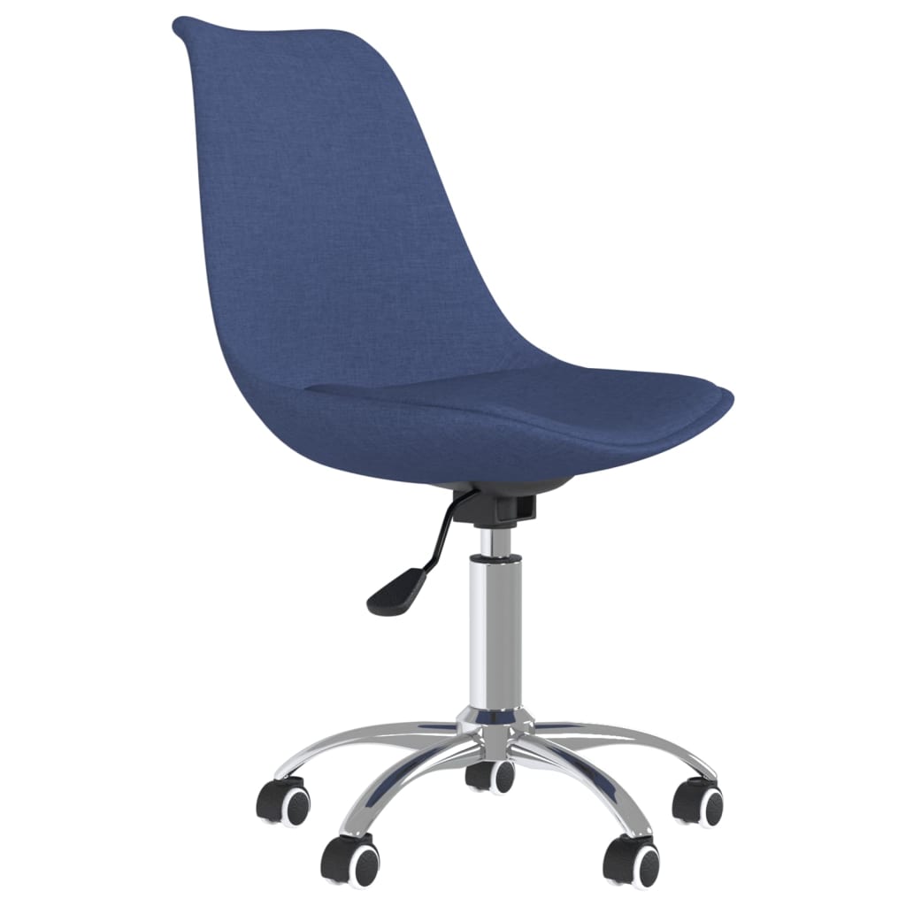 Eetkamerstoelen draaibaar 4 st stof blauw