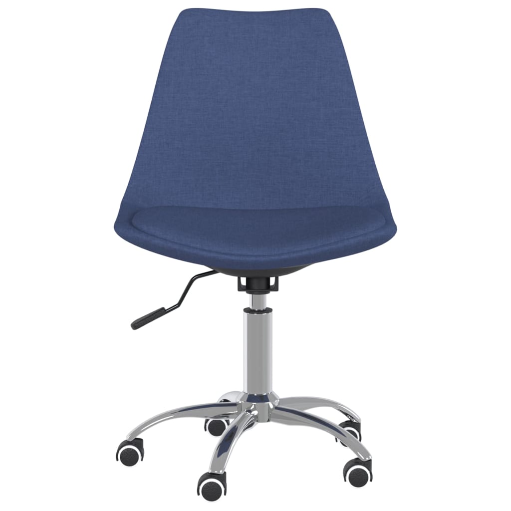 Eetkamerstoelen draaibaar 4 st stof blauw