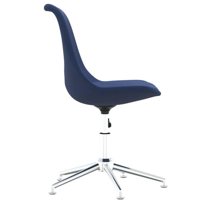 Eetkamerstoelen draaibaar 4 st stof blauw