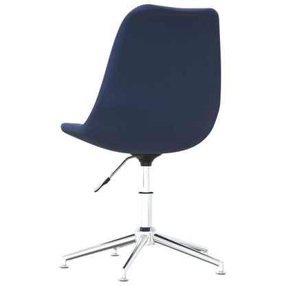 Eetkamerstoelen draaibaar 4 st stof blauw