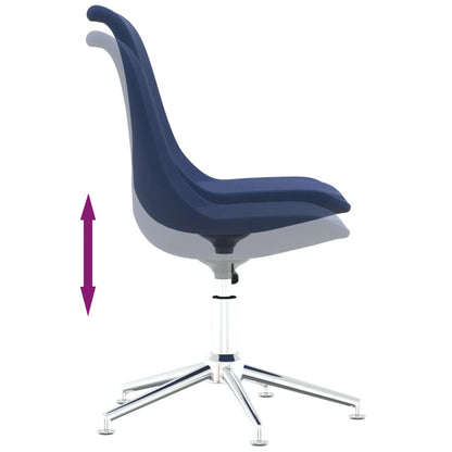 Eetkamerstoelen draaibaar 4 st stof blauw