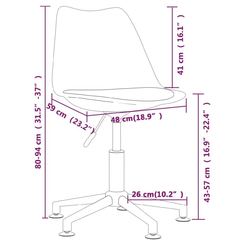 Eetkamerstoelen draaibaar 4 st stof donkerbruin