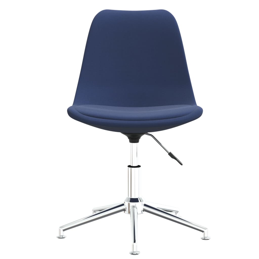 Eetkamerstoelen draaibaar 6 st stof blauw