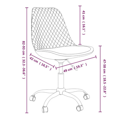 Eetkamerstoelen 4 st draaibaar stof donkergrijs